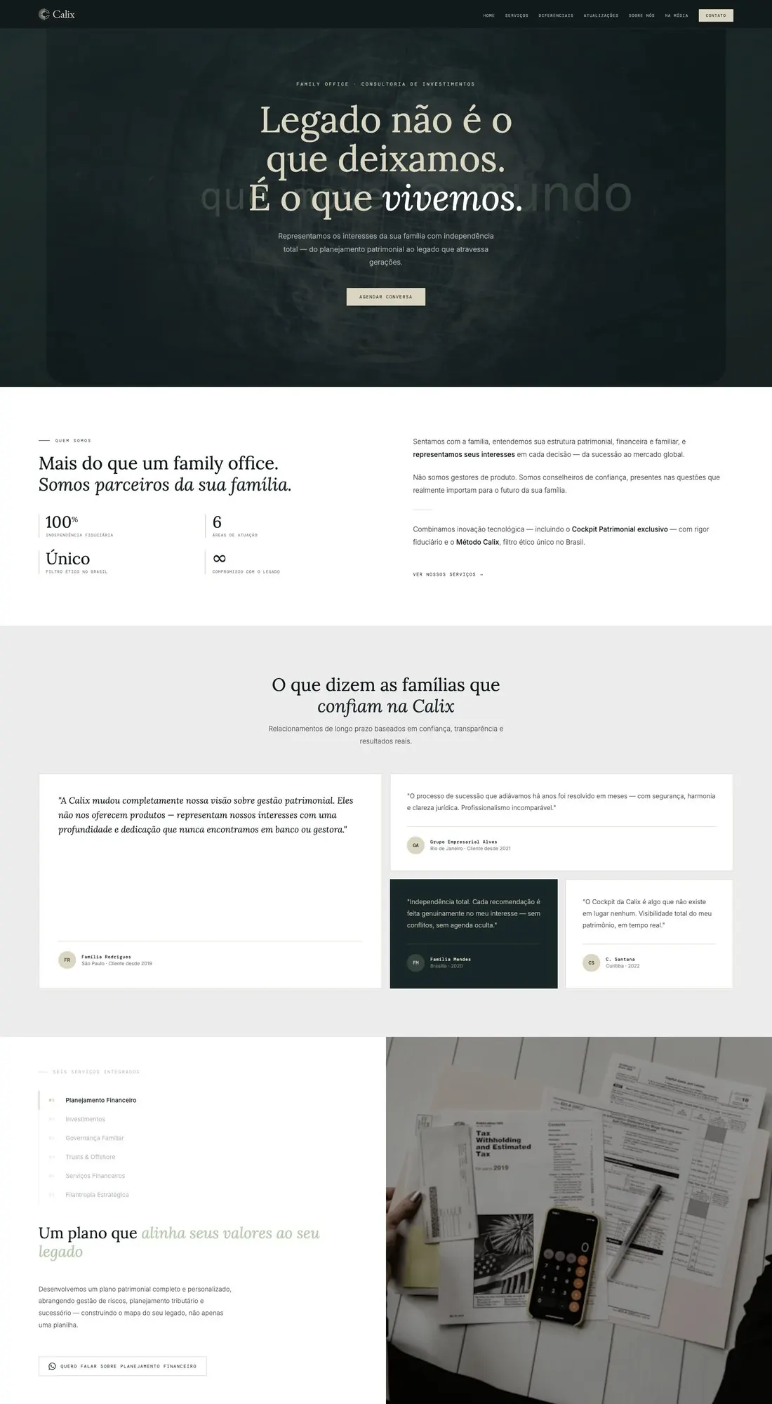 Portfólio Matilab — Calix Family Office